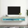 thumbnail image 1 of 70" LED Floating TV Cabinet, Wall Mounted Modern TV Stand for 80 Inch TV, Living Room Bedroom Media Furniture Under TV Console, Gray, 1 of 9