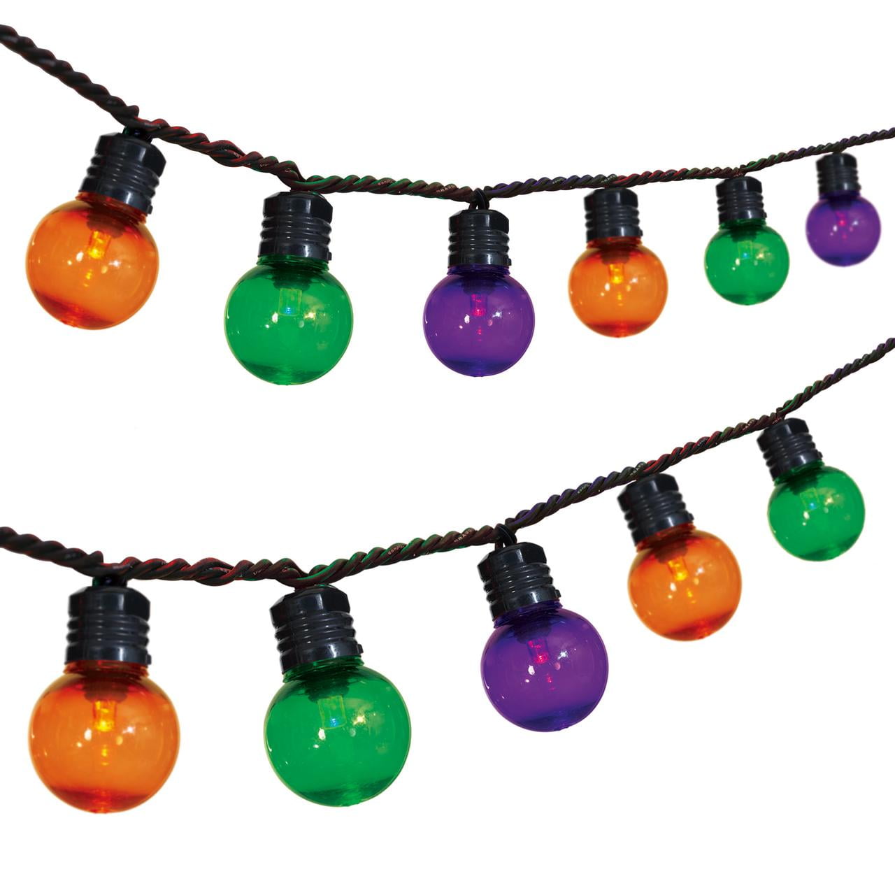 Multicolor Lights, 70CT, LED G30 Globes, 21ft, Halloween Indoor