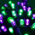 thumbnail image 1 of 70 LED Purple and Green String Lights for Halloween Displays Party Decoration, 24', Indoor Outdoor Black Wire, 1 of 6