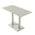 thumbnail image 1 of 70" Large Rectangle Bistro Height Table Double Metal Base Bar Table, 1 of 5