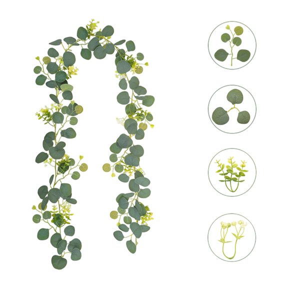 70" Lifelike Faux Eucalyptus Vine, Artificial Greenery For Wedding Party Wall Arrangement