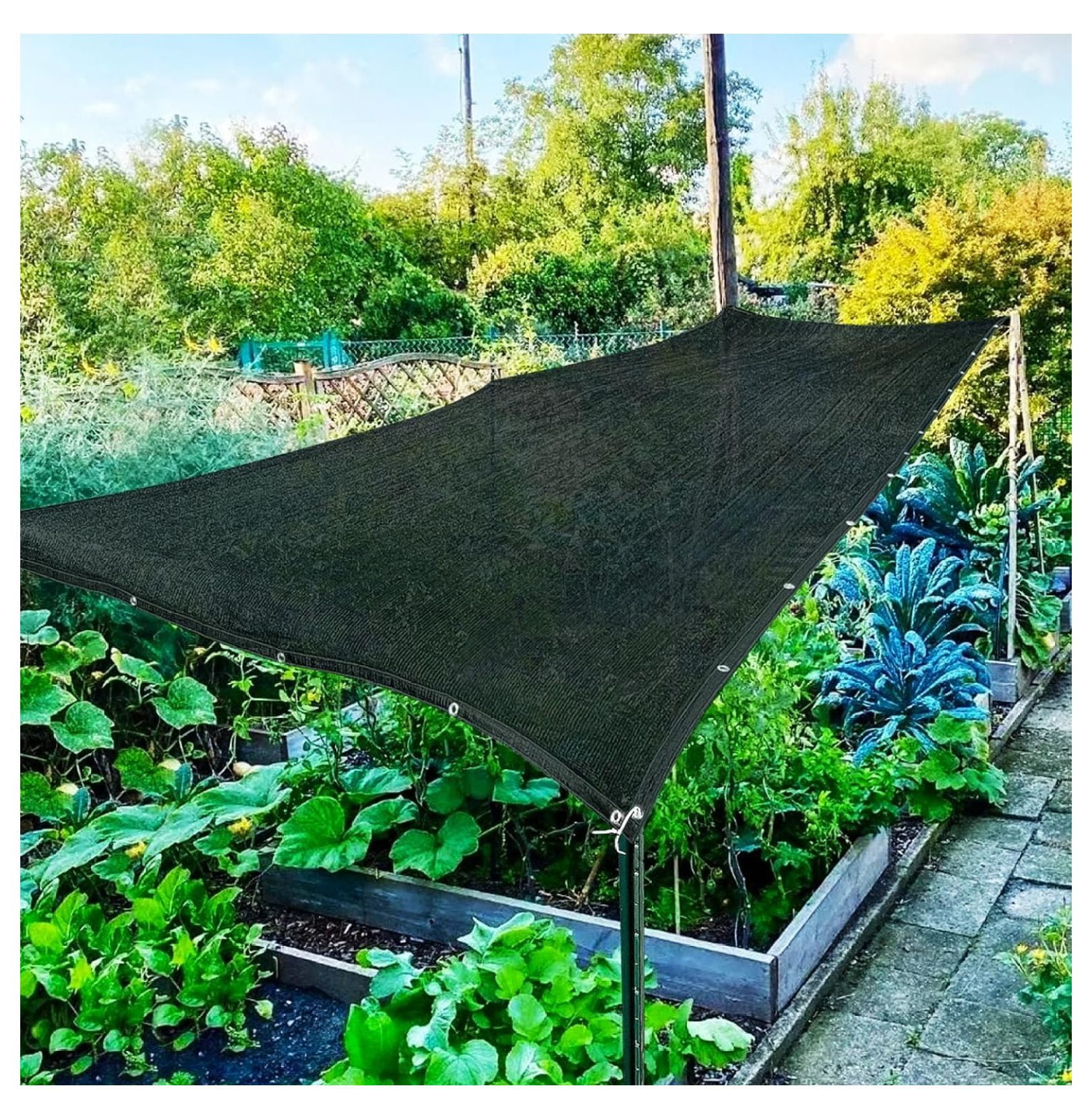 70 Mesh Shade Cloth with Grommets 10x20 FT Durable Sunblock UV