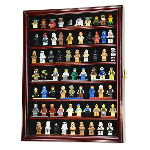 70 Mini Figures / Miniatures / Figurines Display Case Cabinet