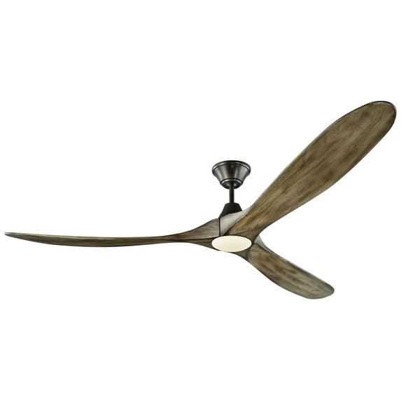 70" Monte Carlo Maverick Max Aged Pewter LED Ceiling Fan with Remote
