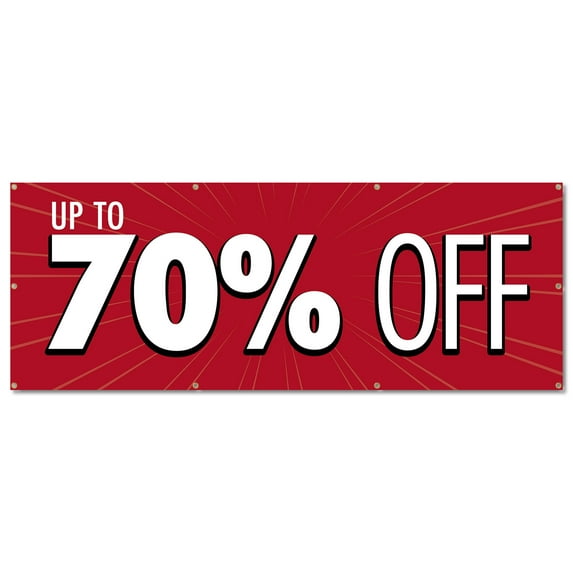 70% Off | 36" X 96" Banner | Outdoor Vinyl Sign With Grommets | Sale Advertising Displays | Made in The USA