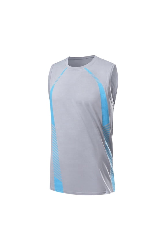 70% Off! ZVNAΖH Men's Athletic Compression Shirts Sleeveless Workout Tank Top Polyester Silk Base Layer Undershirt