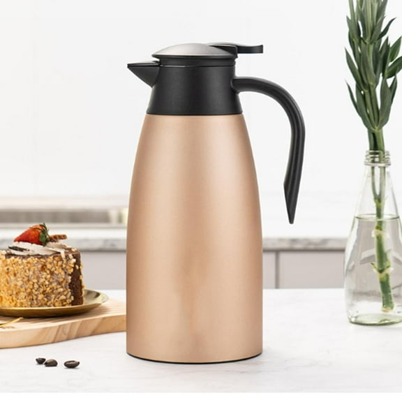 70 Oz Insulated Thermal Coffee Carafe Stainless Steel Double Walled Vacuum Coffee Thermos, Hot Water, Tea, Hot Beverage Dispenser