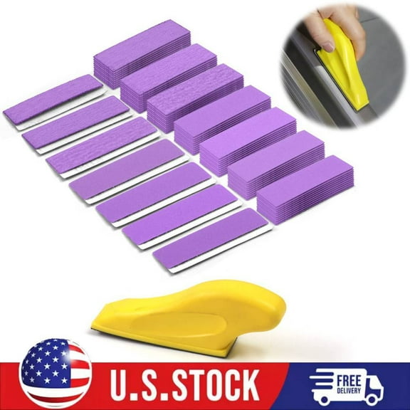 70 PCS Hand Sander Kit,3.5” X 1”Mini Detail Finger Micro Sander Block Small Tool