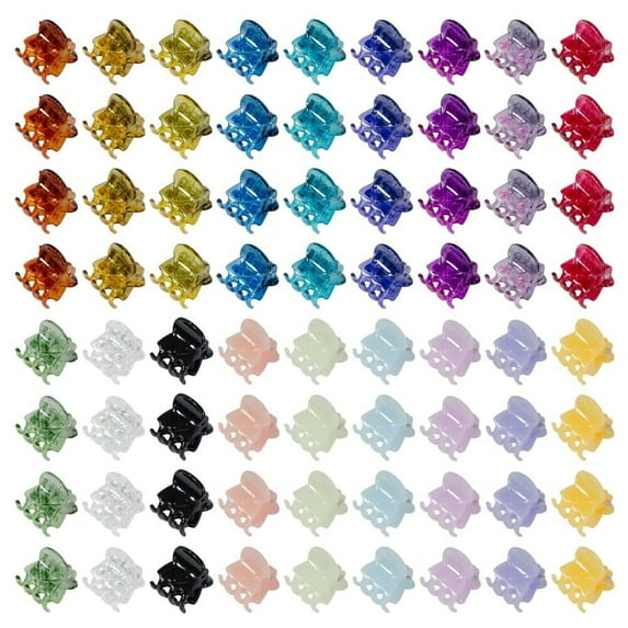 70 PCS Mini Hair Claw Clips, Bangs Strong Grip Multifunction Clamp Clips. (Multi-colored)