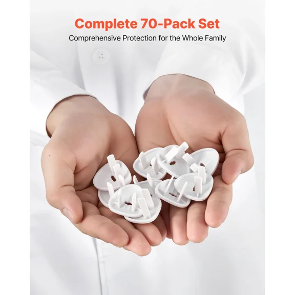 70-Pack Electrical Outlet Covers - Plug Protectors for Child Safety - Socket Protector Caps