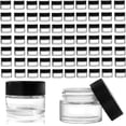 thumbnail image 1 of 70 Pack Glass Sample Container, 10ml Empty Jars with Lids, 10 Gram Tiny Sample Jar Lip Balm Containers for Cosmetics, Lotion, Cream, Makeup, Samples, Wax, Skincare, Travelling, Retail Store, 1 of 7