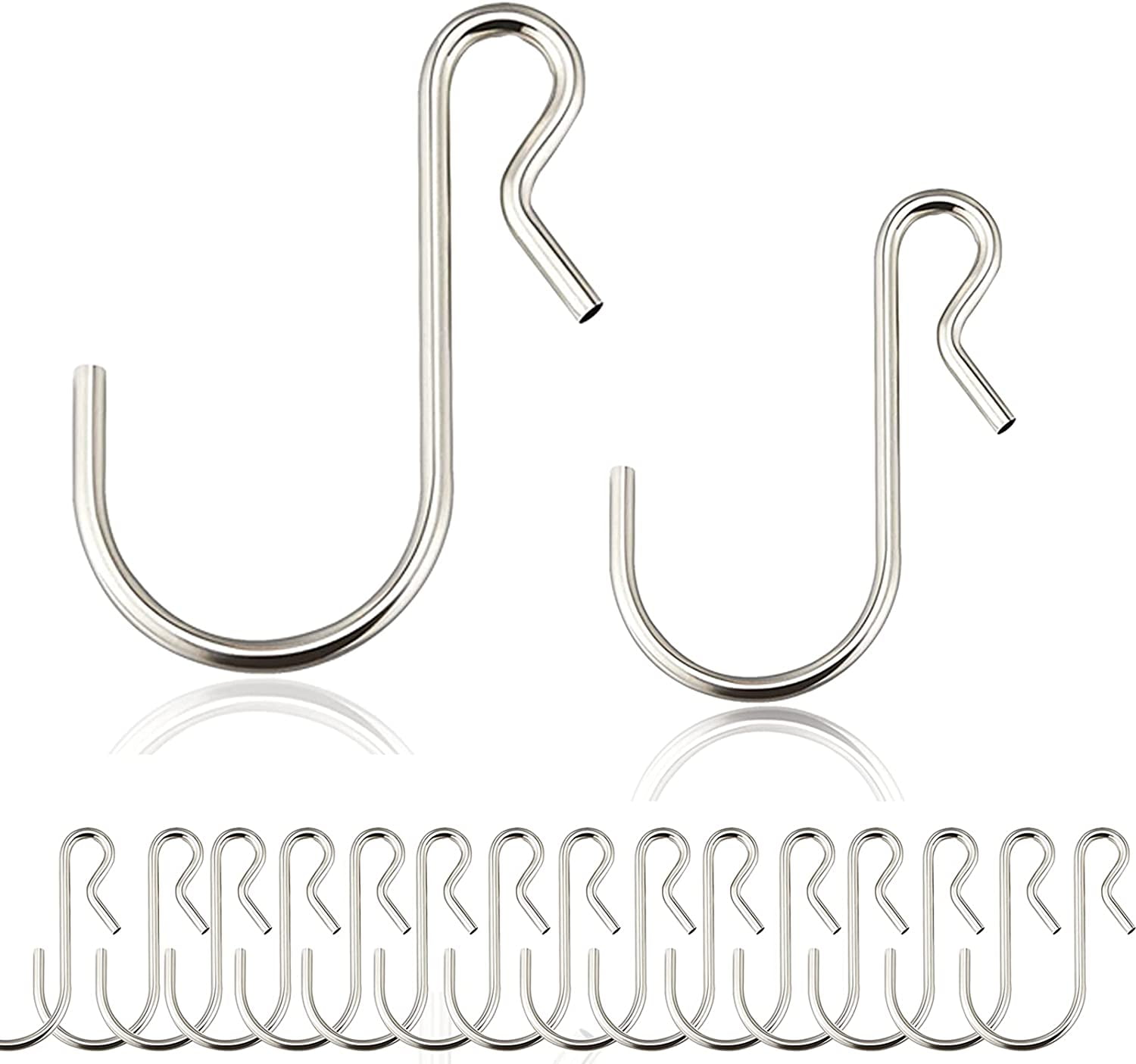 70 Pack S Shaped Metal Hooks Stainless S Hooks Clip Hangers Heavy Duty  Hanging Anti-Dropping Hooks for Indoor and Outdoor, Bathroom Hanging  Jewelry, DIY Crafts, Key Chain, Tree Decorations, Tags 