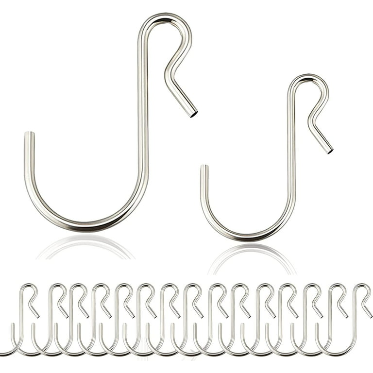 70 Pack S Shaped Metal Hooks Stainless S Hooks Clip Hangers Heavy Duty  Hanging Anti-Dropping Hooks for Indoor and Outdoor, Bathroom Hanging  Jewelry