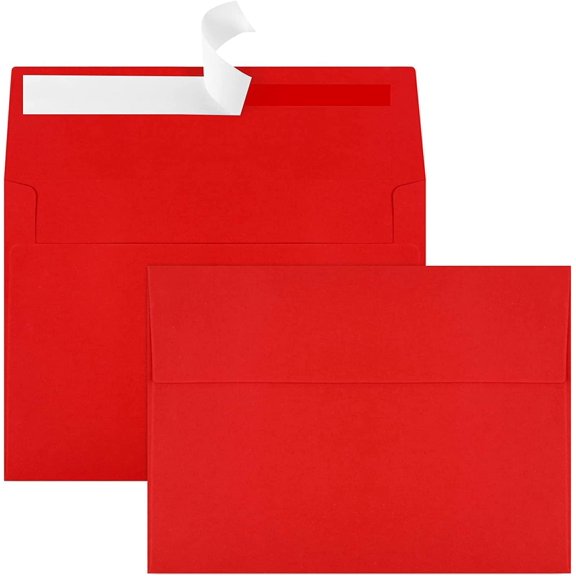 70 Packs A4 Envelope Red, 4x6 Photo Envelopes for Invitations, Envelopes Self Seal for Weddings, Baby Shower, Photos, Postcards, Greeting Cards, Mailing