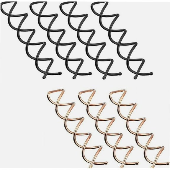 70 Packs Spiral Hair Pin Spin Pin Spiral Hair Clip Spin Clip,Twist Screw Hair Pins for DIY Hair Style (Black, Rose Gold)