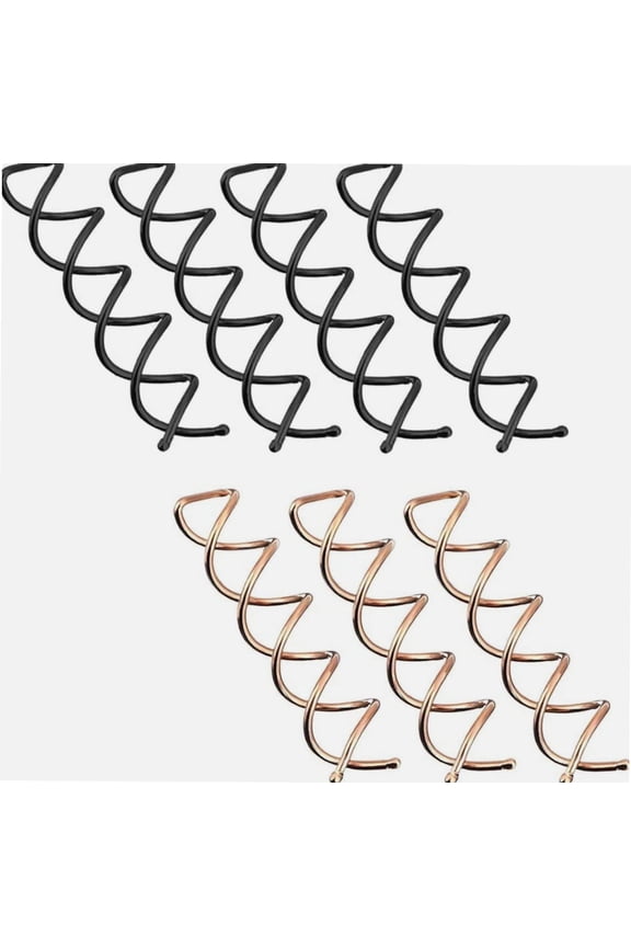 70 Packs Spiral Hair Pin Spin Pin Spiral Hair Clip Spin Clip,Twist Screw Hair Pins for DIY Hair Style (Black, Rose Gold)