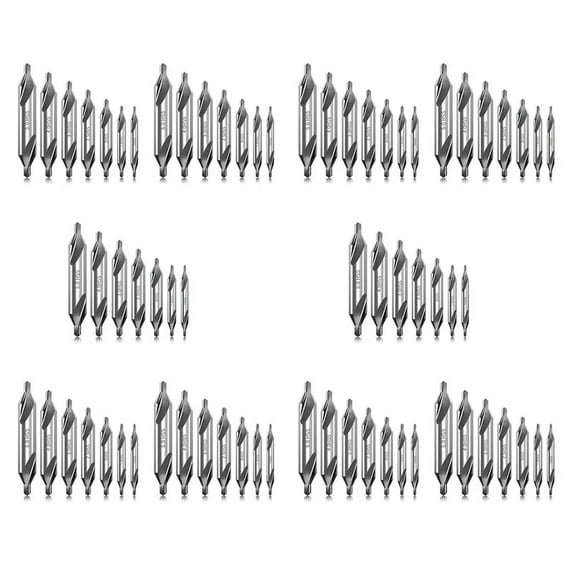 70 Pcs Center Drill Bits Set 60-Degree Angle Center Drill Bits Kit Countersink Tools for Lathe Metalworking