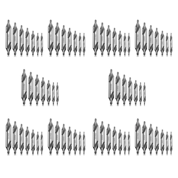 70 Pcs Center Drill Bits Set 60-Degree Angle Center Drill Bits Kit Countersink Tools for Lathe Metalworking