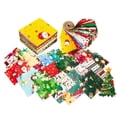 thumbnail image 1 of 70 Pcs Christmas Fabric Squares, Cartoon Print Quilting Cotton for DIY Sewing Patchwork, Holiday Santa Snowman Tree Pre-cut Fat Quarter Bundle, 1 of 5