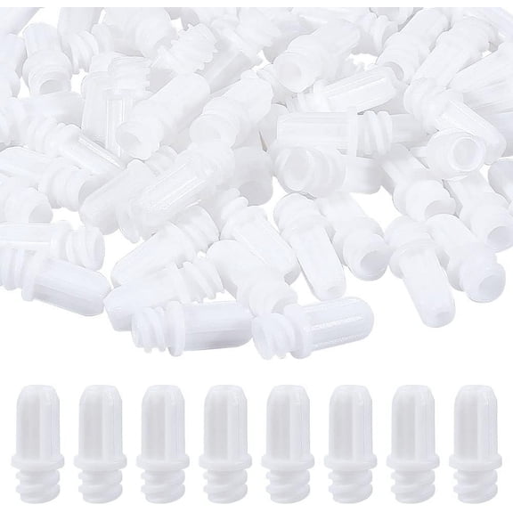 70 Pcs Plastic Luer Lock Tip Caps White Dispensing Needle Tip Cap