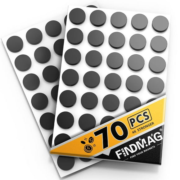 70 Pcs Round Magnets with Adhesive Backing, Flexible Self Adhesive Magnets for Crafts, Magnetic Tape, Small Magnets, Magnetic Strips, Small Sticky Magnetic Dots for Hanging & Organizing Light Objects