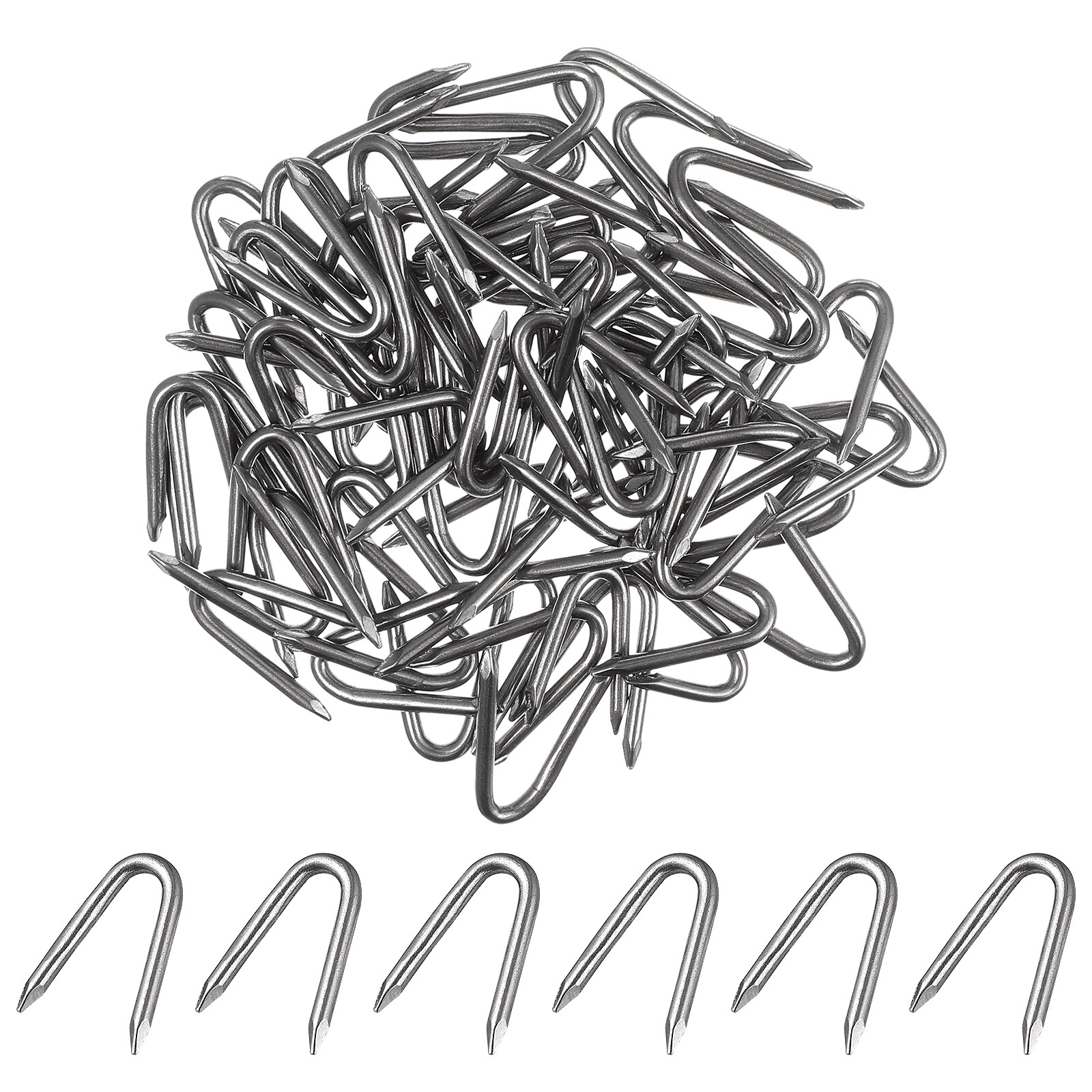 70 Pcs Heavy Duty U Nails Net Staples For Fencing Garden Masonry Turf