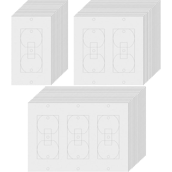 70 Pcs Wall Insulation Gasket Rectangle Wall Plate Outlet Sealers White Outlet Insulation Foam Replacement Weatherproof Gasket Sealer Energy Saving for Electrical Plates Switch Covers