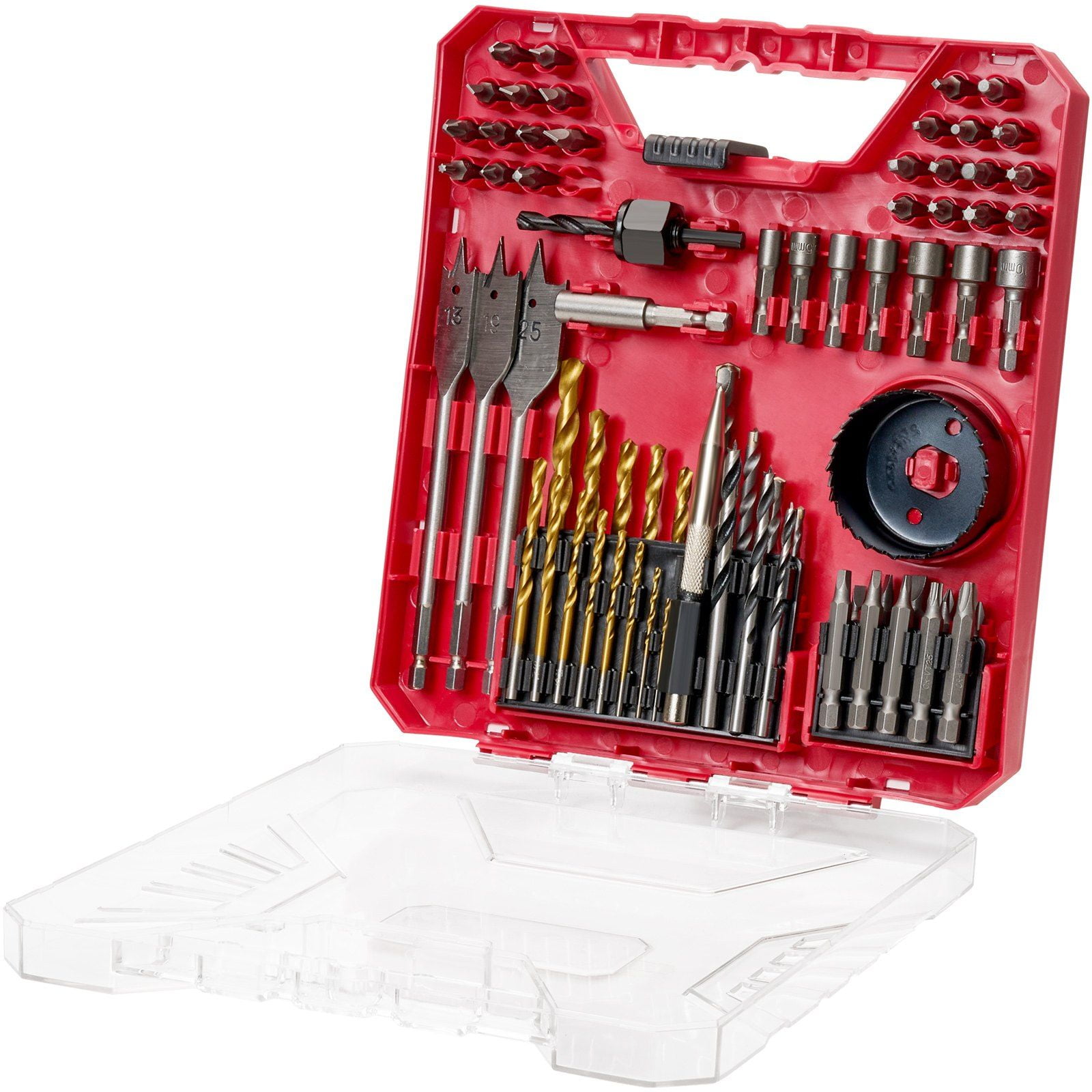 70 Piece Drill and Driver Bit Set for Wood Metal Cement Drilling and ...