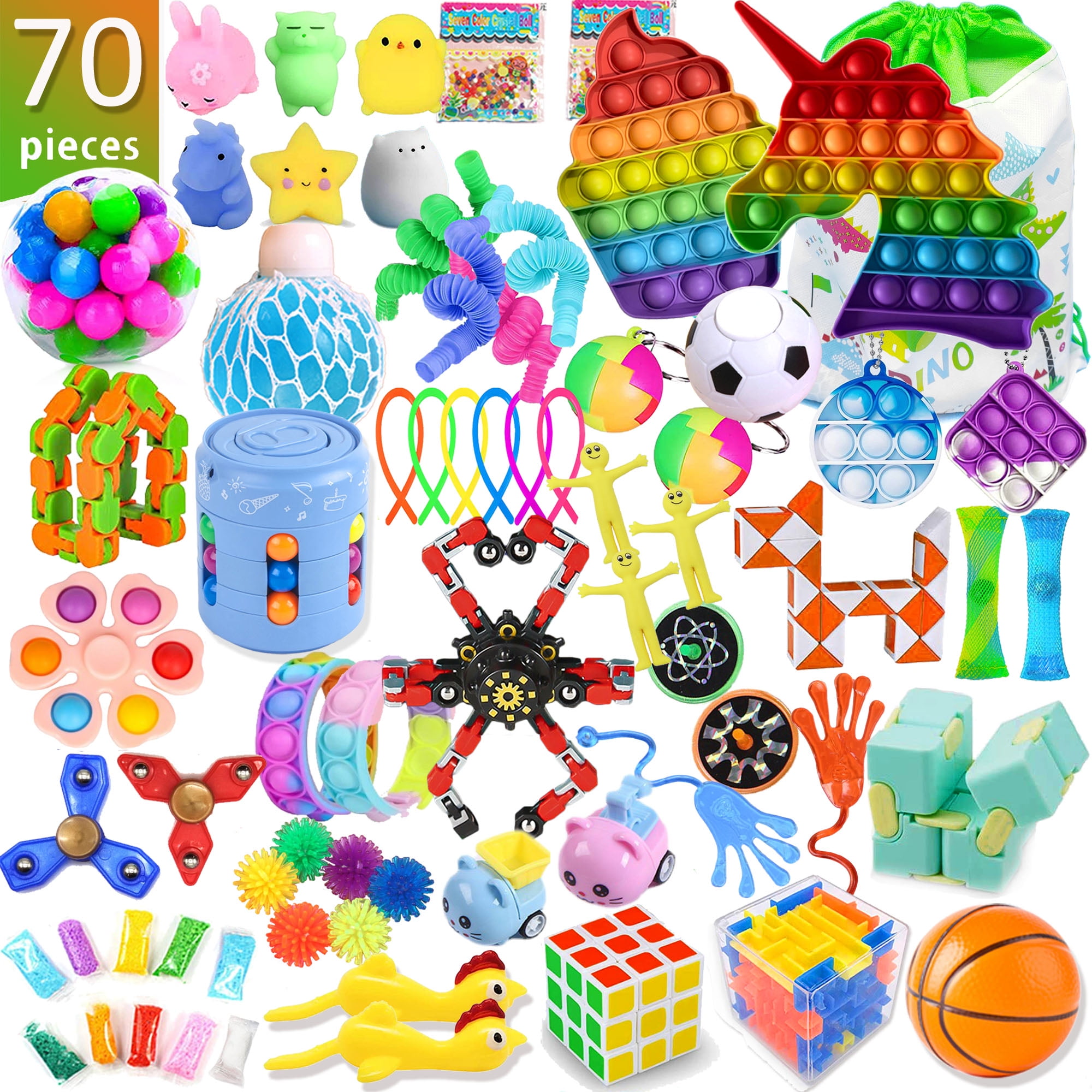 70 Piece Fidget Toys Pack Party Favors Gifts for Kids Adults, Fidget