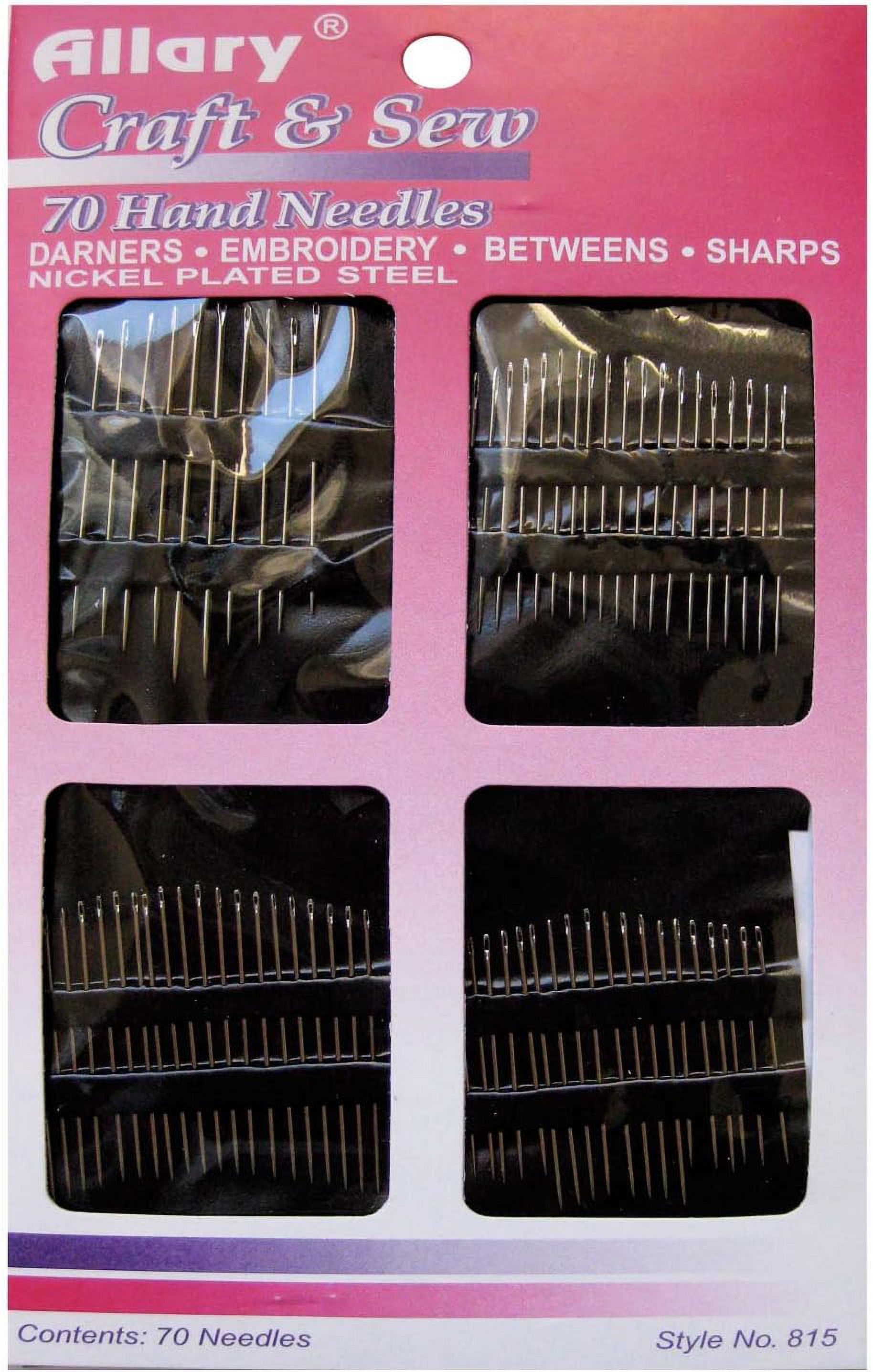 70 Piece Hand Needles. Darners, Embroidery, Betweens And Sharps