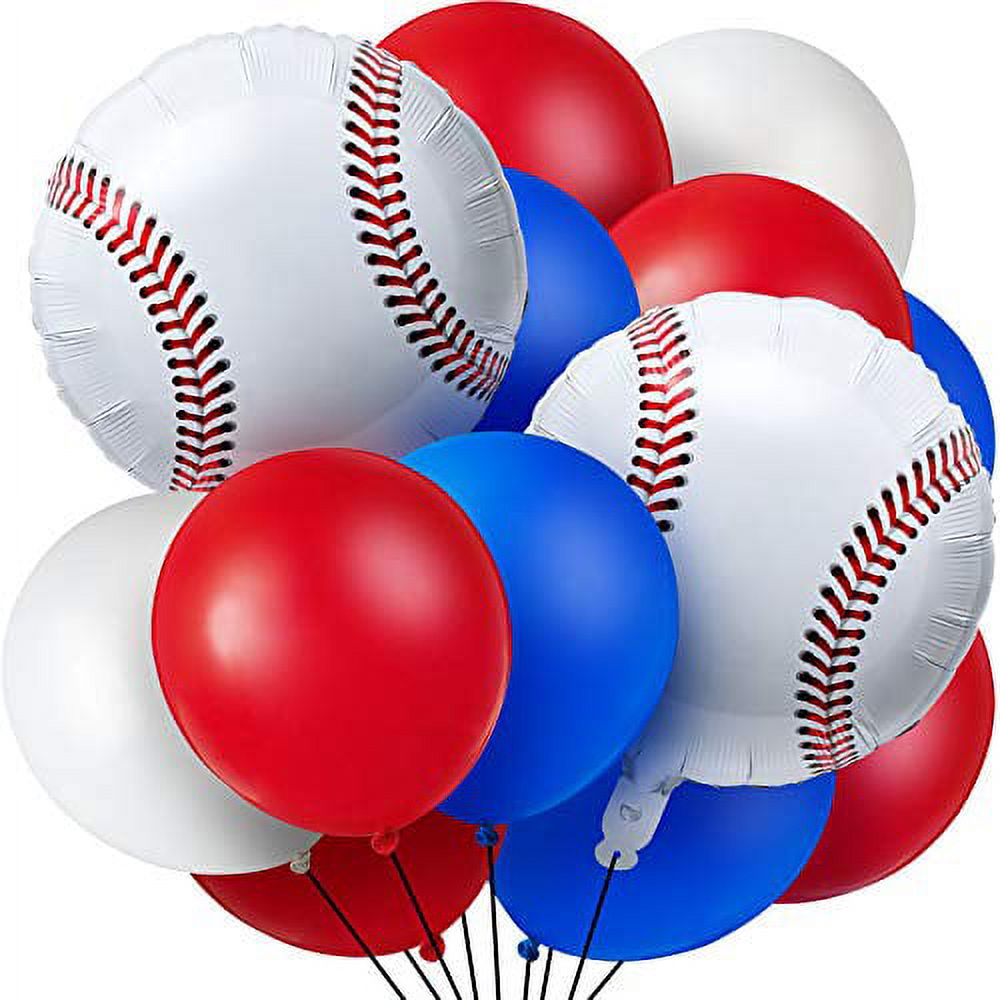 70 Pieces Baseball Theme Balloons, Include 10 Pieces Foil Baseball