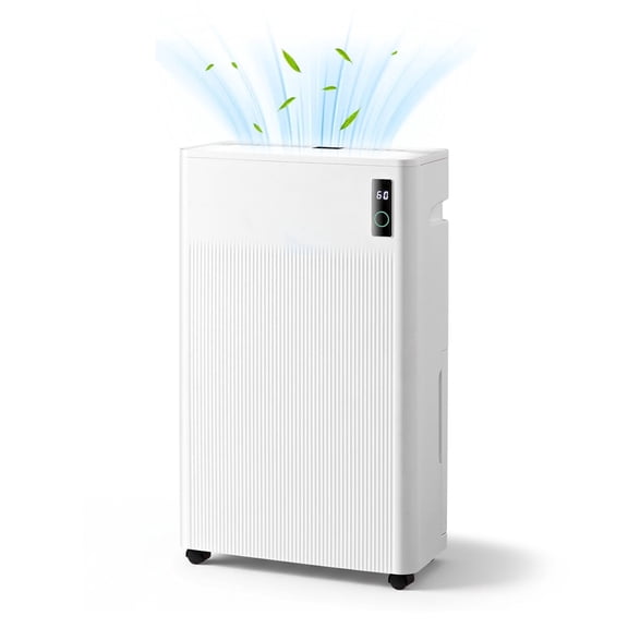 Dimedeal 70 Pint Basement Dehumidifier for Home–Covers up to 4500 sq.ft, 3 Modes with Intelligent Humidity Control, Continuous Drain Hose, Quiet Operation, Dry Clothes, 24HR Timer