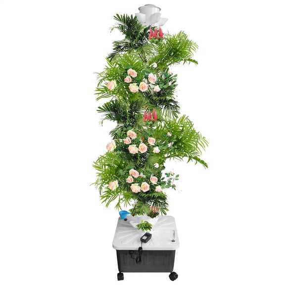 70 Plants Vertical Hydroponics Growing System Kit, Smart Tower Garden Hydroponic Herb Garden Planter Indoor Kit with Water Circulation