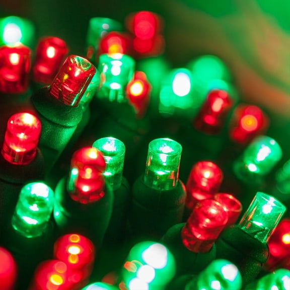 70 Premium-Grade LED Red and Green Christmas Lights, 24' Long-Life Connectable Mini Lights for Tree Holiday Decoration Party