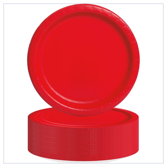 70 Count 7IN Red Paper Dessert Plates by Way To Celebrate