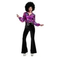 thumbnail image 1 of 70'S Women Disco Pants - Black, 1 of 2