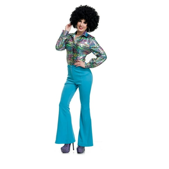 70'S Women Disco Pants - Blue