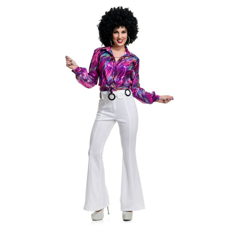 70'S Women Disco Pants - White 