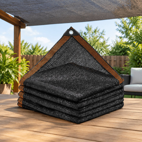 70% Shade Cloth, 6.5FTx6.5FT HDPE Mesh Tarp with Reinforced Grommets, Outdoor Sun Shade Net for Greenhouse, Plants, Garden, Pergola, Patio, Chicken Coop(6.5FT*6.5FT)
