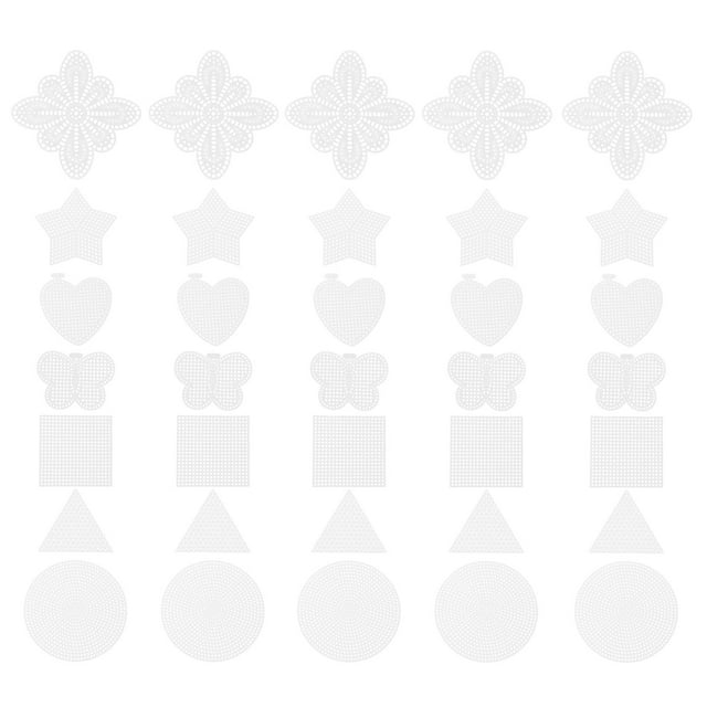 70 Sheets DIY Cross Stitch Sheet Plastic Mesh Sheet Embroidery Sheet