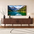 thumbnail image 1 of 70" TV Stand with Power Outlet for Living Room, Media Console with Charging Station, TV Console with Sliding Tambour Door, Entertainment Center with Storage Cabinet (Dark Brown,70"), 1 of 12