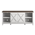 thumbnail image 1 of 70" TV Stand w/ Patterned Doors & Two-Tone Finish Fits TVs up to 75" - White, 1 of 11