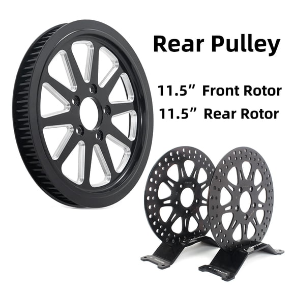 70 Tooth 1-1/8" Spoke Rear Pulley Rotors for Harley Softail Fatboy FLSTF Deuce FXSTD 2000-2006 Dyna Low Rider FXDL Wide Glide FXDWG Super Glide FXD 2000-2005 Deluxe FLSTN 2005 2006