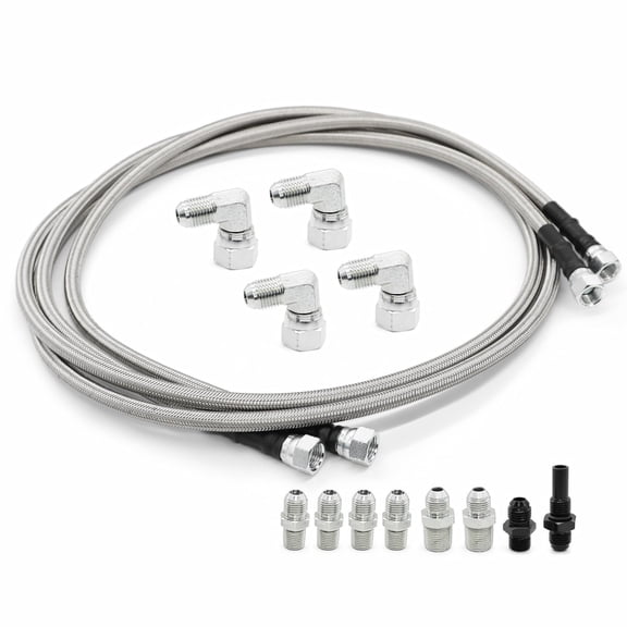 70" Transmission Cooler Lines Kit Braided Stainless Steel PTFE 2.55 lbs