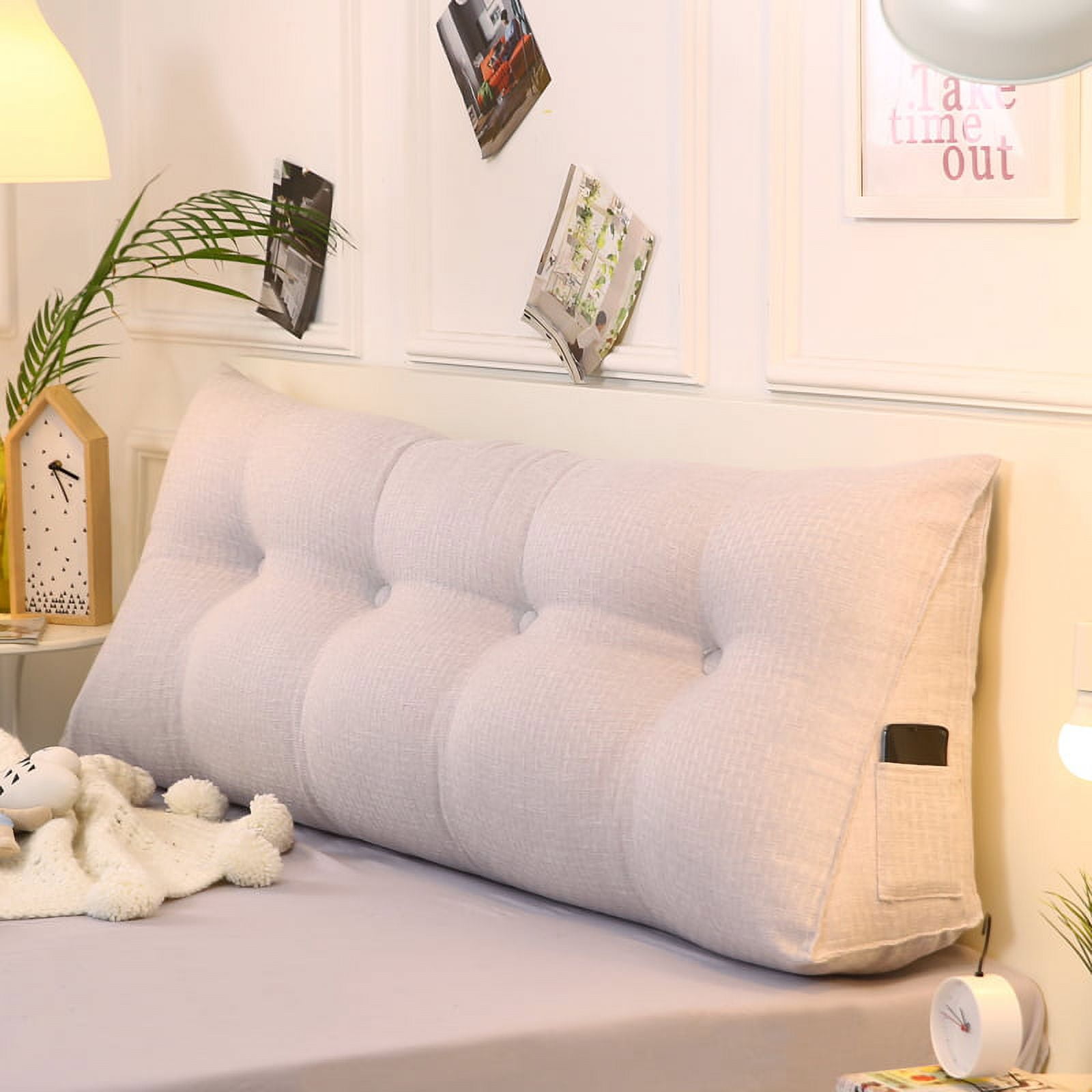 Long Bedside Cushion with Filling Modern Simplicity Triangle Sofa Cushion  Pillow Single Double Home Back Cushion Washable - AliExpress