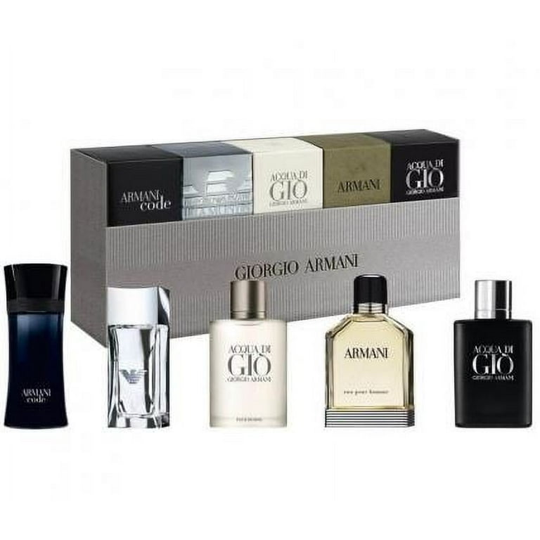 70 Value Giorgio Armani Mini Cologne Gift Set for Men 5 Pieces