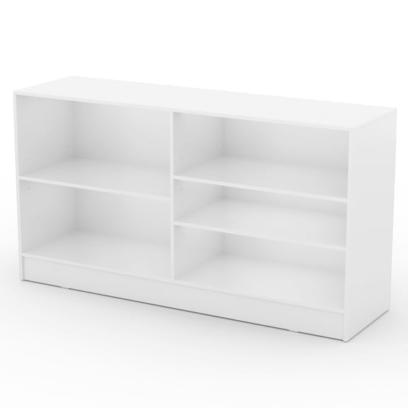 70W * 20D * 38H - Cash Wrap Wood Counter - White Register Counter with Adjustable Shelf