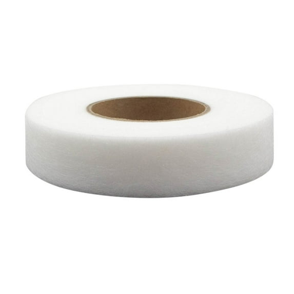 70-Yard Double-Sided White/Black Fusible Sewing Fabric Glue Tape Roll, Strong Adhesive for Hemming, Crafts, Clothing Repair & DIY Projects, Washable & Durable Bond