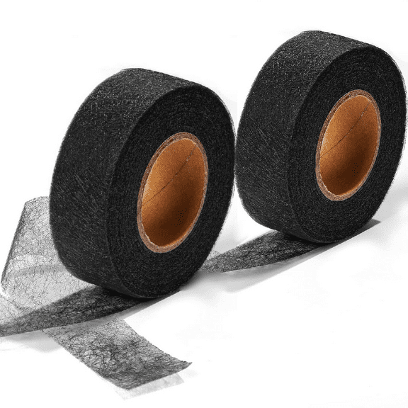 70 Yards No Sewing Stitch Hemming Tape,1In Wide Durable Fusible Tape for Clothes,Set of 2,Black,Ideal for Pants,Crafting Projects
