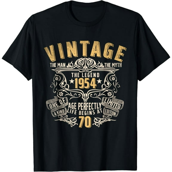 70 Year Old Gift Vintage 1954 Man Myth Legend 70th Birthday T-Shirt